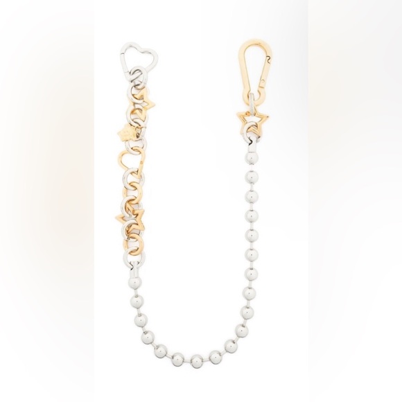 Versace Medusa Gold Charm Two Tone Embellished Chain Chunky Necklace 😍 - Picture 4 of 7